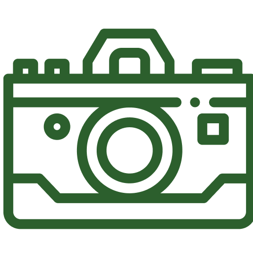Grünes Icon mit einer Kamera
